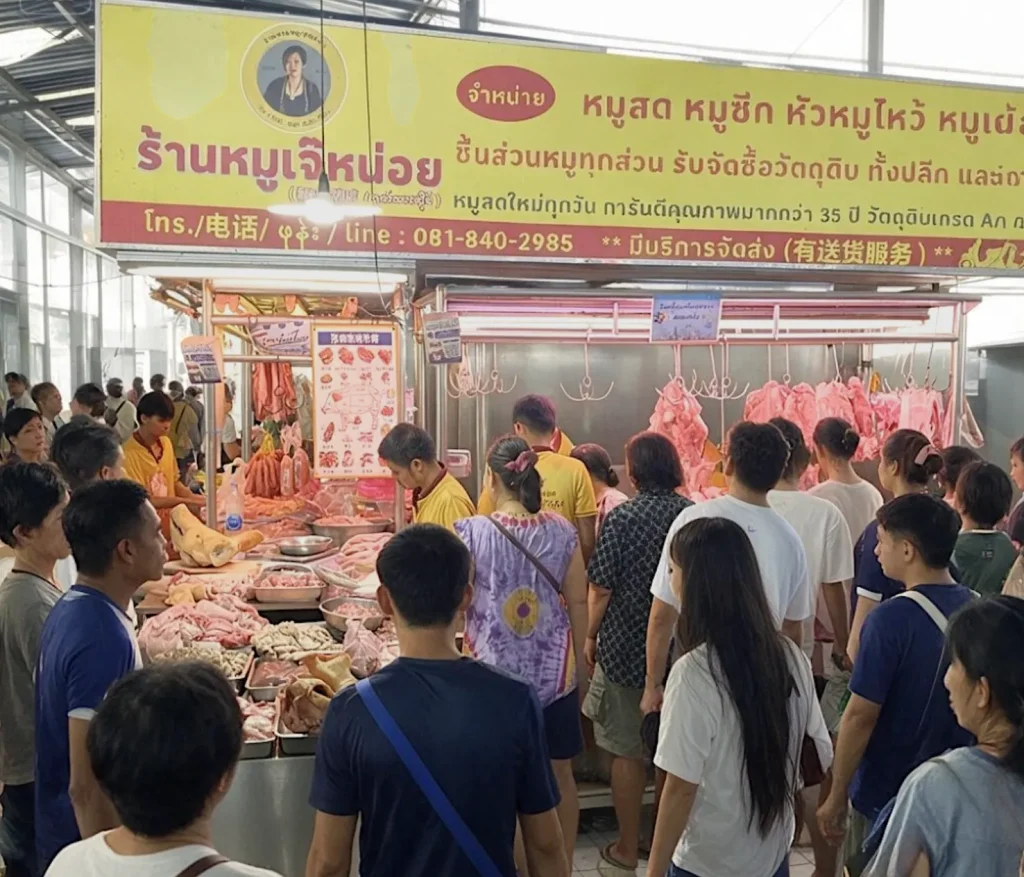 เนื้อหมูสดร้านตลาดเอกชัย